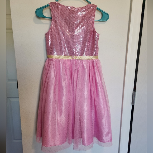 Avon Disney princess Aurora party dress size 7/8 sequins top multi layer bottom - Picture 2 of 13
